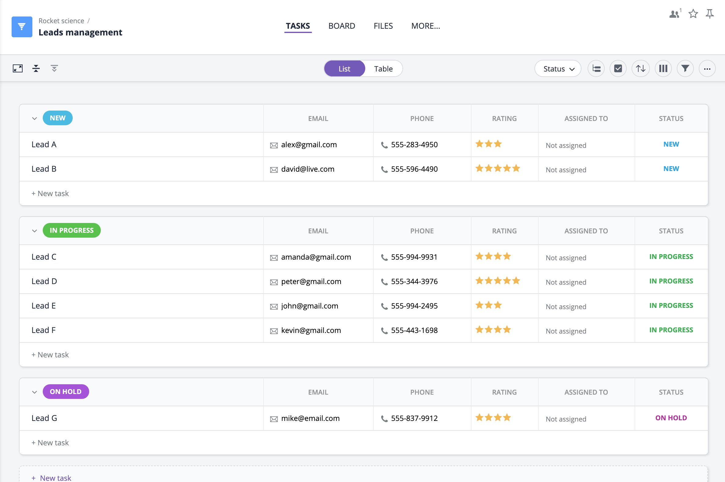 CRM lead management and sales pipeline tracking system