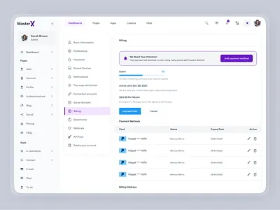 SaaS subscription billing and recurring payment system dashboard